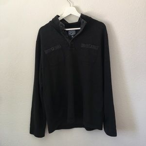 Lucky Brand Mens Long Sleeve Quarter Button Henley